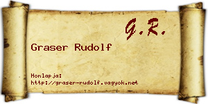 Graser Rudolf névjegykártya